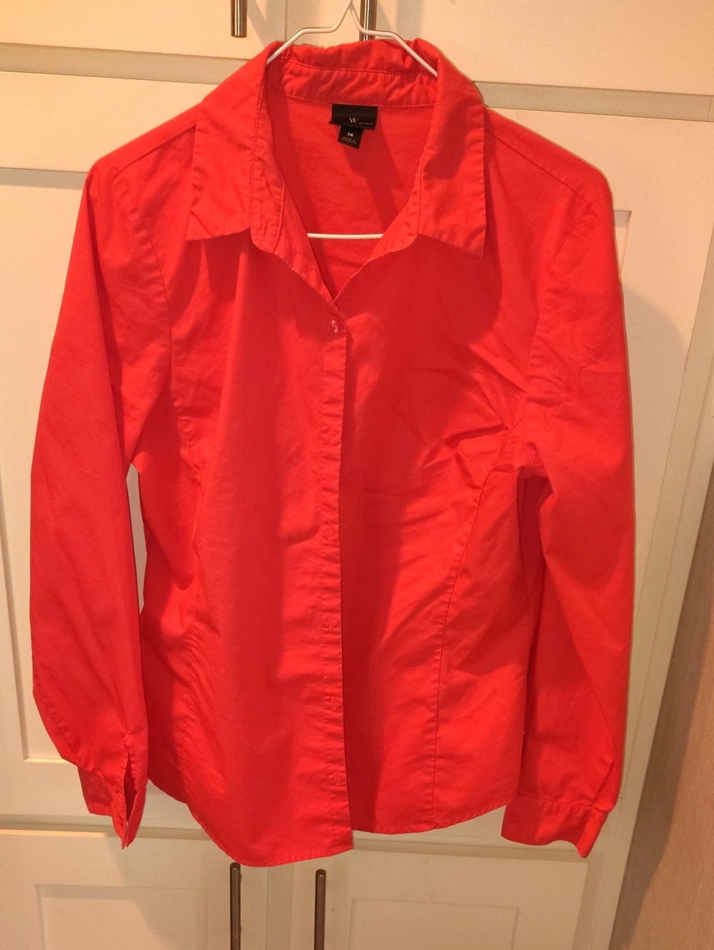 Worthington Bright Red Button-Down Collared Shirt